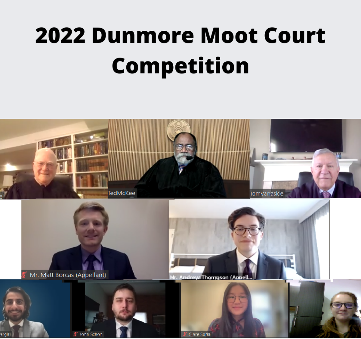 Andrew Thompson Wins 2022 Dunmore Moot Court Competition School